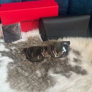Ferragamo Black Sunglasses